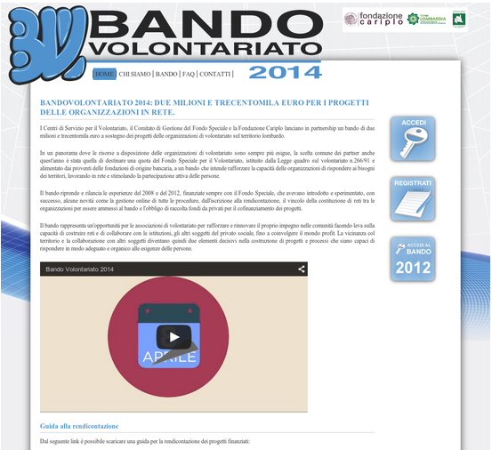 CSV Lombardia – Bando volontariato