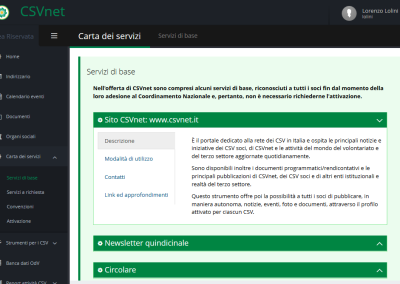 CSVnet – Area riservata