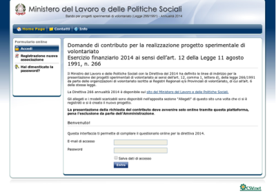 Ministero del Lavoro e delle Politiche Sociali – Direttiva 266