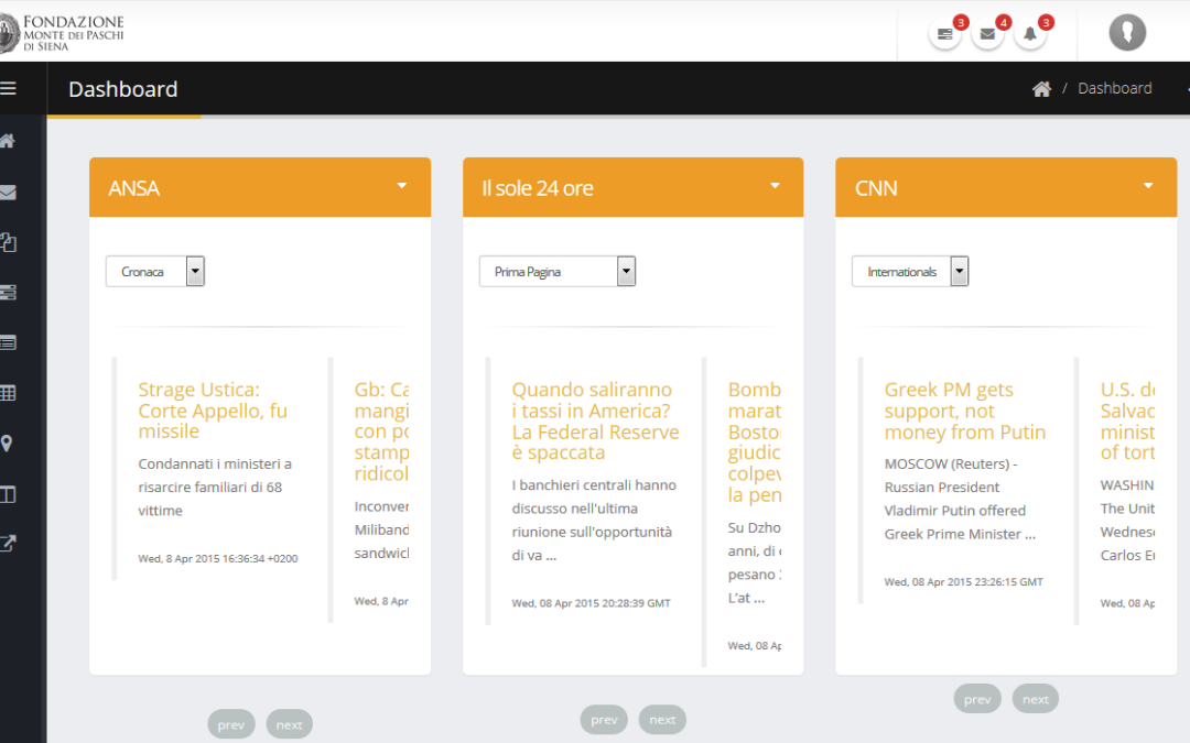 Fondazione MPS – Area intranet