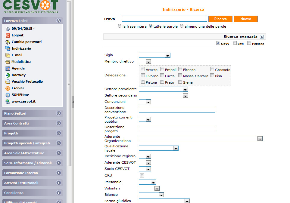 Cesvot – Area intranet