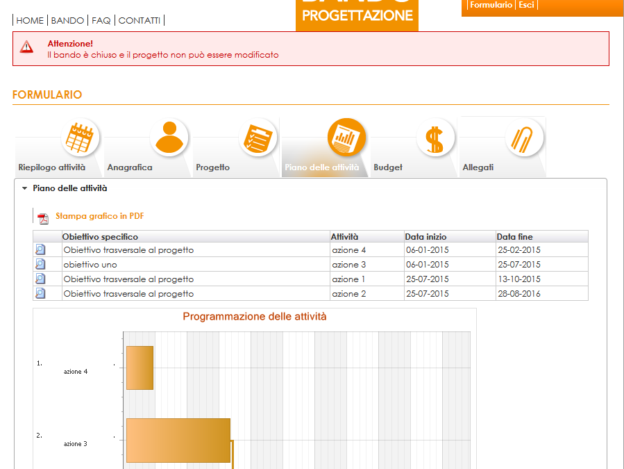 CSV Marche – Bando online