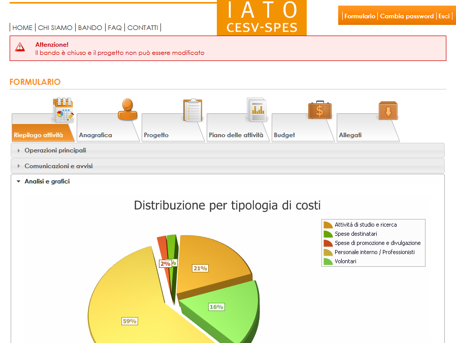 CSV Lazio – Bando online