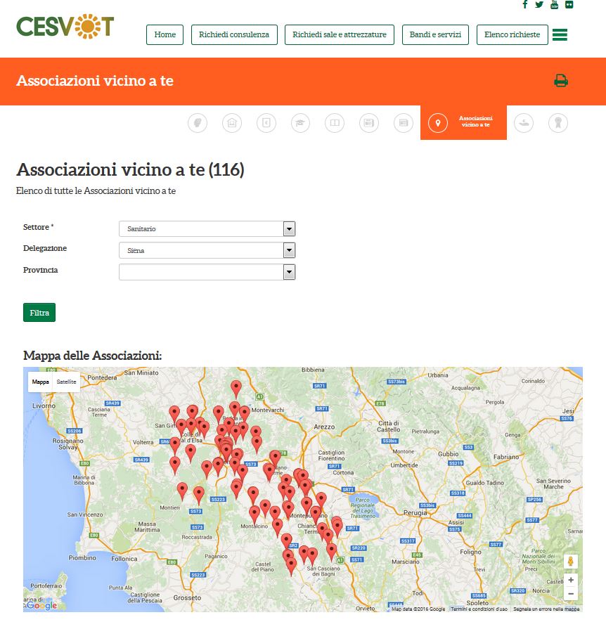 Centro Servizi Volontariato Toscana – CESVOT – MyCesvot – Area riservata