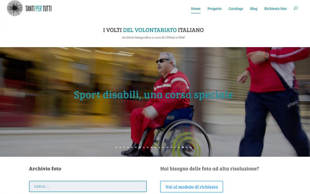 CSVnet – FIAF – “Tanti per tutti – I volti del volontariato italiano” – sito web