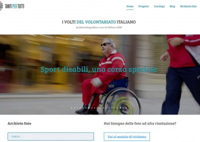 CSVnet – FIAF – “Tanti per tutti – I volti del volontariato italiano” – sito web