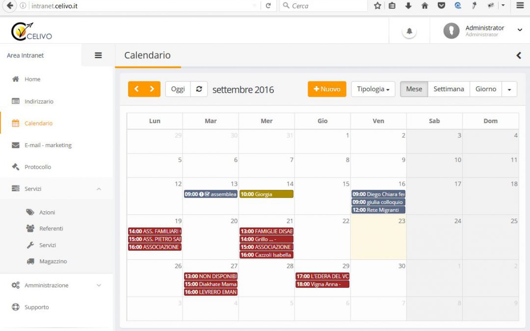 CSV Genova CELIVO – Area intranet