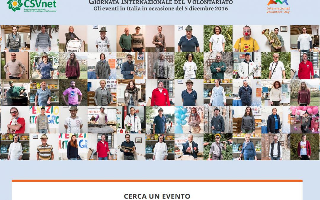 CSVnet – Giornata internazionale del volontariato – sito web