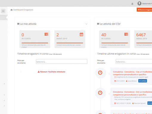 CSV Marche – gestionale web