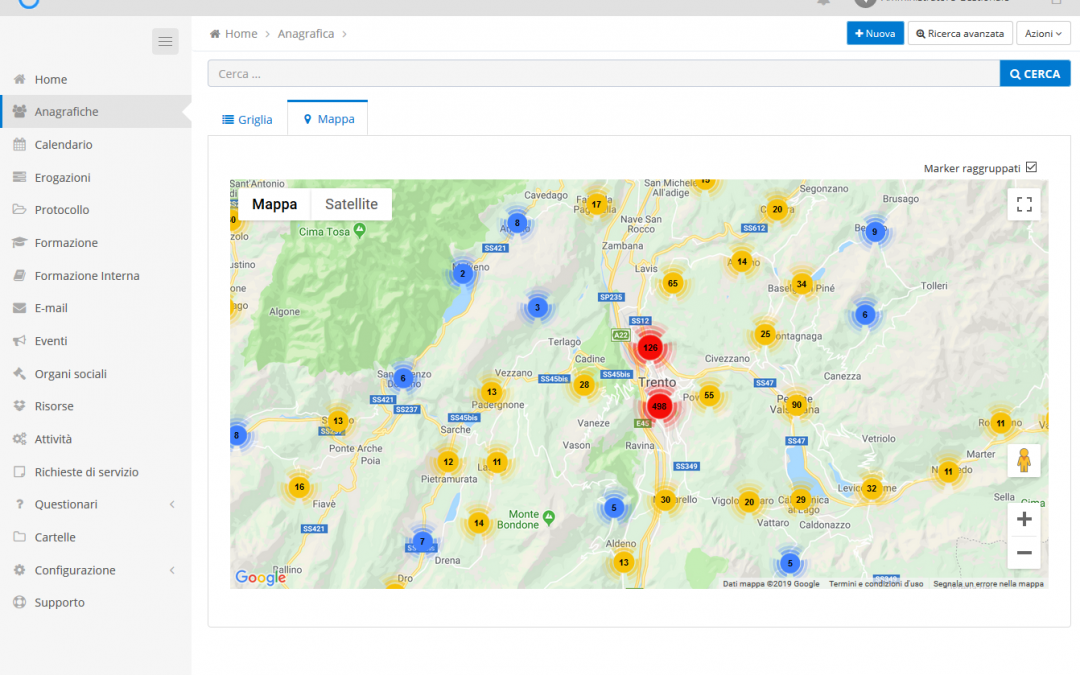 CSV Trentino – gestionale web