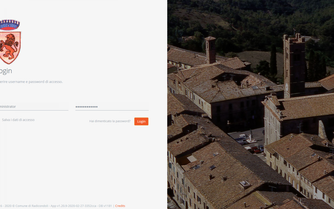 Comune di Radicondoli – gestionale web