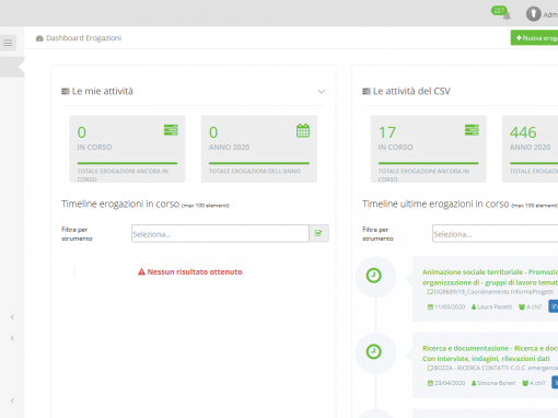 CSV Bologna – gestionale web