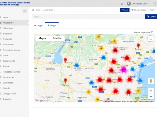 CSV Padova Rovigo – gestionale web