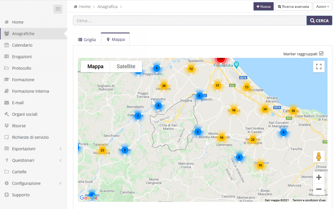 CSV Rimini – gestionale web