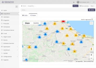 CSV Rimini – gestionale web