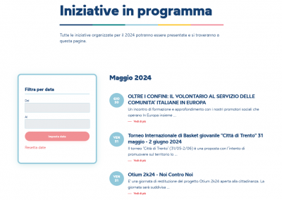 CSV Trentino – API nel sito Trento Capitale Europea del Volontariato