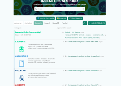 VERIF!CO – La soluzione digitale per il Terzo Settore – Community